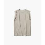 tシャツ 「ATON/エイトン」FRESCA SINGLE JERSEY TANK TOP/スリーブレスカットソー/コットンノースリーブTシャツ レデ