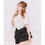 ブラウス シャツ 「French girly collection」レースフリル切り替えブラウス レディース