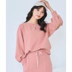 トレーナー スウェット キーネック ダンボール トップス レディース