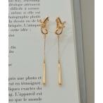 イヤリング ノット × チェーン ロング イヤリング レディース