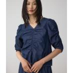 ブラウス シャツ フロントギャザー�