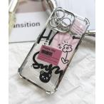 スマホケース 「 NOLITA / ノリータ 」クリア×ピンクデザイン 耐衝撃 ガーリー可愛い アイフォンカバー アイフォンケース iPhone 11