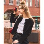 カーディガン 「セットアップ対応」もちもちベロアリングスナップカーディガン レディース