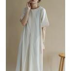 ワンピース 「NOAHL」リネンタッチフロントタックワンピース