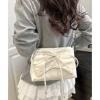ショルダーバッグ バッグ フロントリボンショルダーバッグ レディース