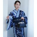 浴衣 浴衣2点セット 紺ぼかし縞つゆくさ レディース