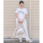 「FREAK'S STORE」 半袖ワンピース フリ- ライトグレー レディース