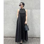 「JENNE」 ノースリーブワンピース MEDIUM ブラック レディース