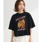 tシャツ ・DOUBLE FLAGS レオパードプリントTEE レディース