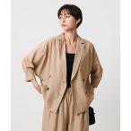 ジャケット テーラードジャケット シアー ドルマン ブラウス ジャケット ウォッシャブル レディース