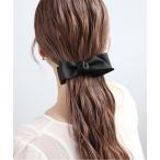 ヘアクリップ レザー調リボンバナナクリップ