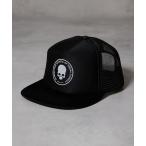 キャップ 帽子 SCHOOL OF VISUAL COMEDY PRINTED MESH CAP / スカルモチーフ サークルロゴ プリント メッシュ