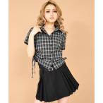 ブラウス シャツ サイドギャザーチ