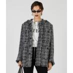 コート アウター 「2025Autumn Pre-Order」パディングツイードジャケット / Padded Tweed Jacket レディース