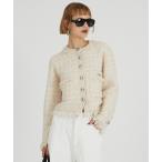 カーディガン ツイードニットカーディガン / Tweed Knit Cardigan レディース
