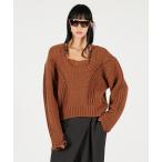 ニット セーター ハートネックニットトップ / Heart Neck Knit Top レディース