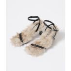 サンダル ナローストラップファーサンダル / Narrow Strap Fur Sandals レディース