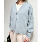 カーディガン オーガニックコットン混プレーティングカーディガン レディース