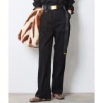  брюки из твила хлопок 100% брюки-чинос [ большой размер иметь ] Schic стиль женский 