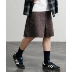 マルチサイズ パンツ コーデュロイサイドラインイージーワイドハーフパンツ メンズ