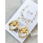 ピアス 「YM」いちご風 樹脂ピアス ハート×花(MA) レディース