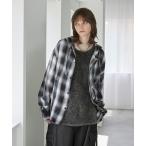 シャツ 「Spielio」2-Way processed hoodie shirt/ 2WAY加工デザインフーディーシャツ メンズ レディース