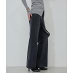 ジーンズ デニム デニムパンツ センタークリースフレアデニム レディース