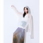 パーカー メランジメッシュアノラックフーディ/586069 レディース