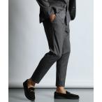 スラックス SET UP JERSEY SLIM TROUSERS：セットアップ ノータック ジャージスラックス メンズ