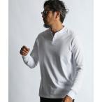 tシャツ ACROCLEAR SHIELD NECK HENLEY TEE：消臭機能「アクロクリア」シールドネック ヘンリーロンTEE メンズ