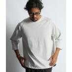 tシャツ SHELTER PLATING RAGLAN SLEEVES 3QUATER TEE：2重編み ラグランスリーブ 7分袖Tシャツ メンズ