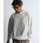 tシャツ SHELTER PLATING L/SL CREW TEE：2重編み 裾ドローコード付き ロンTEE メンズ