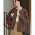 ジャケット ノーカラージャケット ツイー