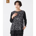 tシャツ 「L」「接触冷感」「UV対策」「マシンウォッシャブル」カモフラパンサーチュニックカットソー レディース
