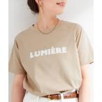 tシャツ 「追加2」手洗い可 / フロッキープリントロゴTEE レディース