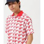  рубашка-поло [Jack Bunny!!][CHEERS серии ]COOL MAX рубашка-поло с коротким рукавом [ общий рисунок принт ] мужской 