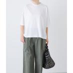 tシャツ ハイツイストコットン半袖Tシャツ レディース