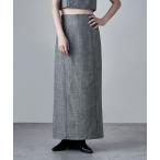 スカート リネンライクハイウエストタイトスカート