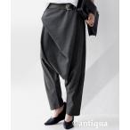 「antiqua」 サルエルパンツ FREE グレー レディース
