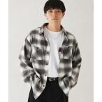 「JOURNAL STANDARD relume」 長袖ネルシャツ MEDIUM ブラック メンズ