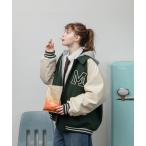 「MUHET」 スタジャン MEDIUM グリーン レディース