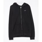 「Hollister」 ワンポイントジップアップパーカー S ブラック メンズ