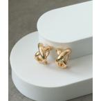 イヤリング メタルクロスクリップイヤリング レディース