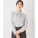 ブラウス シャツ ピンタックボウタイブラウス レディース