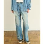 ジーンズ デニム デニムパンツ ハードワーカーデニムワイドストレートパンツ レディース