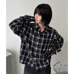 シャツ アソートオーバーフランネルシャツ/チェック，ストライプ メンズ レディース
