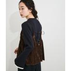 キャミソール シアーベロアギャザーキャミソール