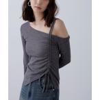 tシャツ ワンショルシャーリングテレコカットソー レディース