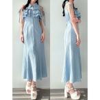 ショッピングシャツワンピース ワンピース 「追加生産分」ラッフルマーメイドシャツワンピース