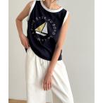 タンクトップ ノースリーブ El mar リンガーyachtタンクトップ レディース